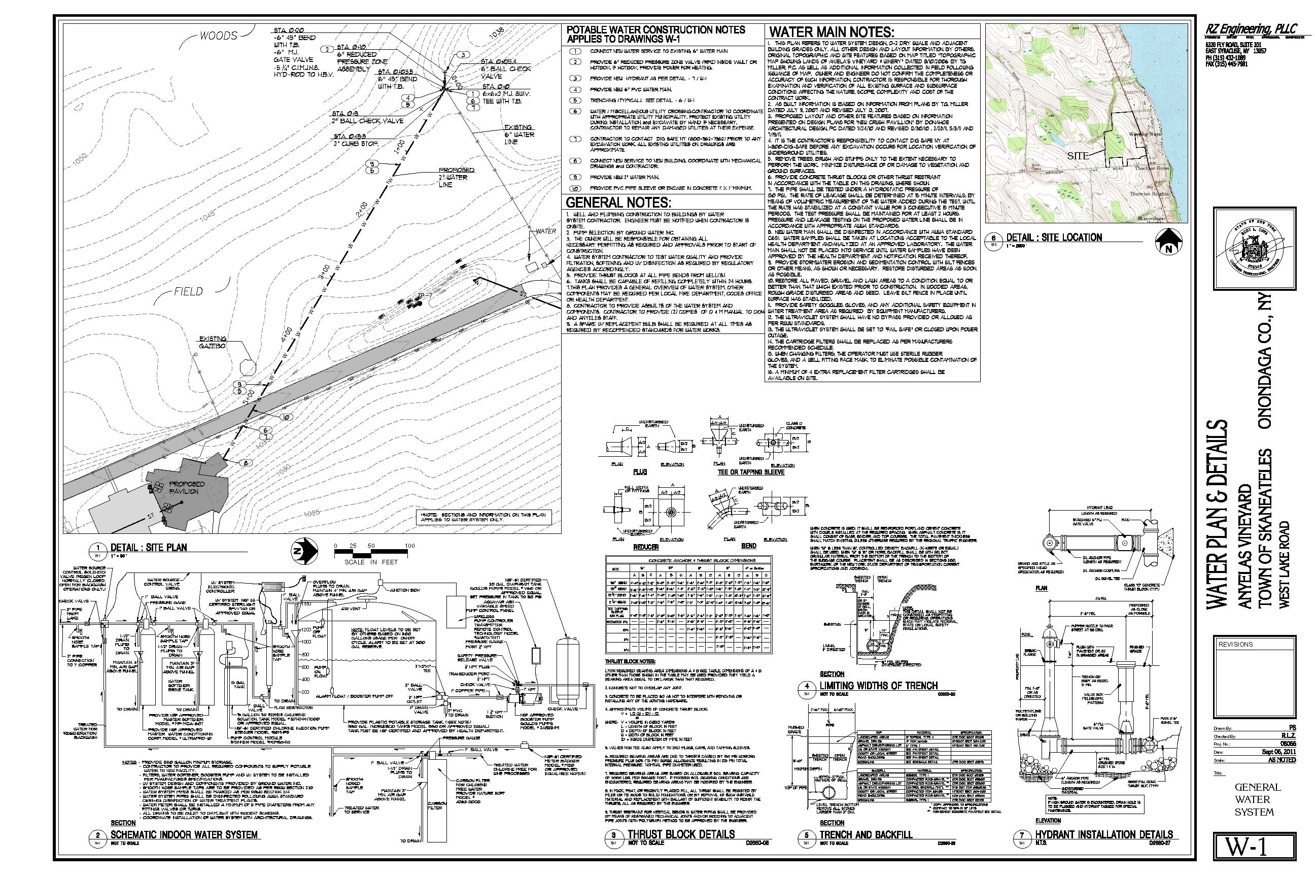 W-1-WATER SYSTEM PLAN AND DETAILS-W-1 WATER SYST.